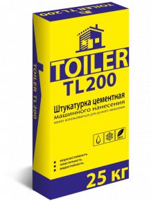Штукатурка машинного нанесения TOILER TL 200, 25 кг