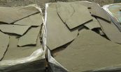 Камень природный пластушка песчаник серо-зеленый натуральный